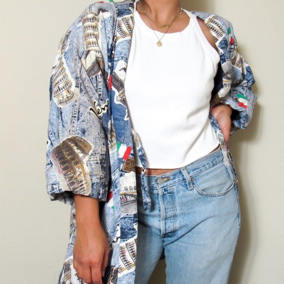 Vintage Jackets & Blazers - VINTAGE Oversized Kimono Jacket Puffer Coat